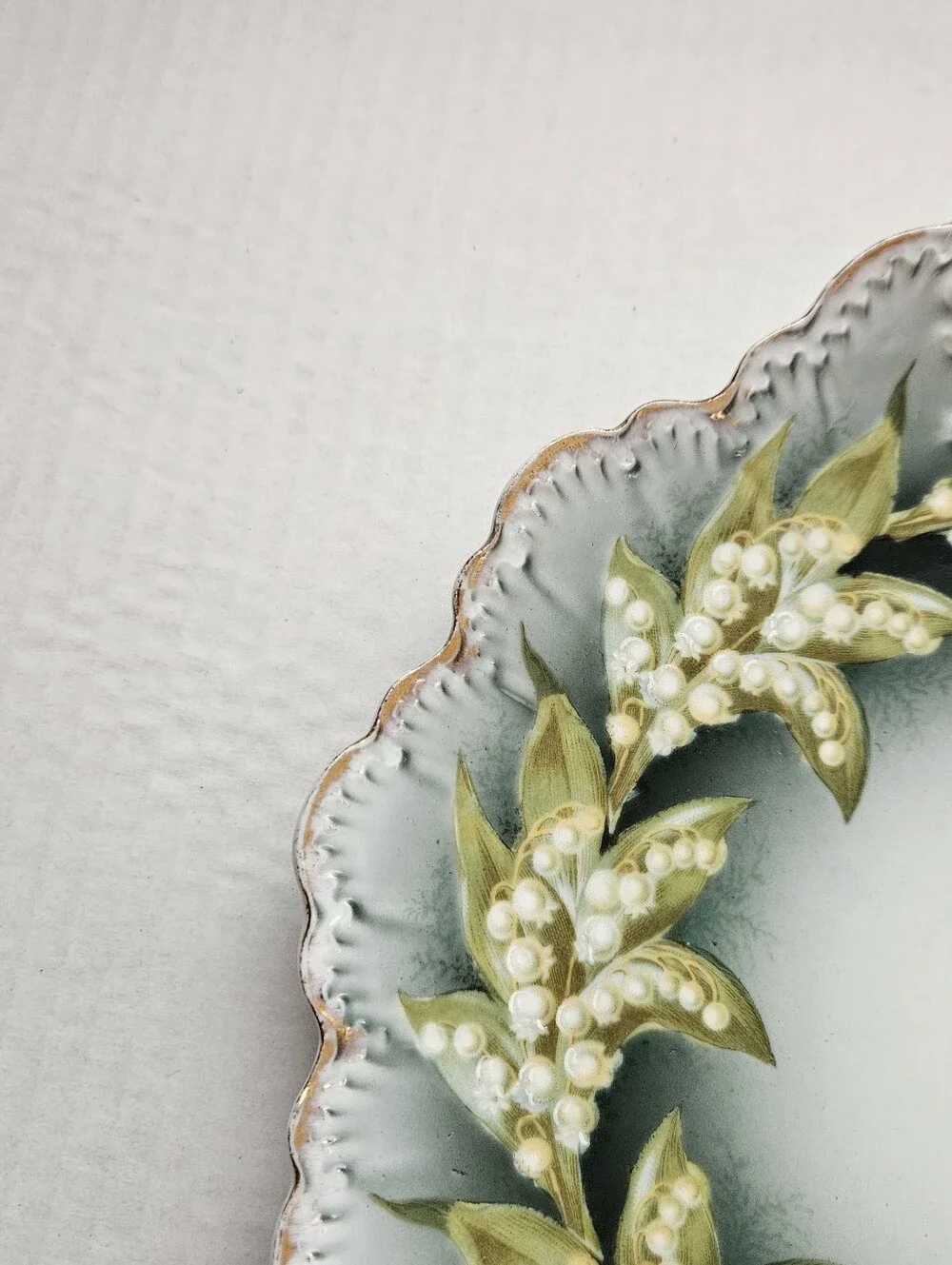 Vintage RC Rosenthal Bavaria Monbijou Lily of the Valley Hand Painted Gold Trim